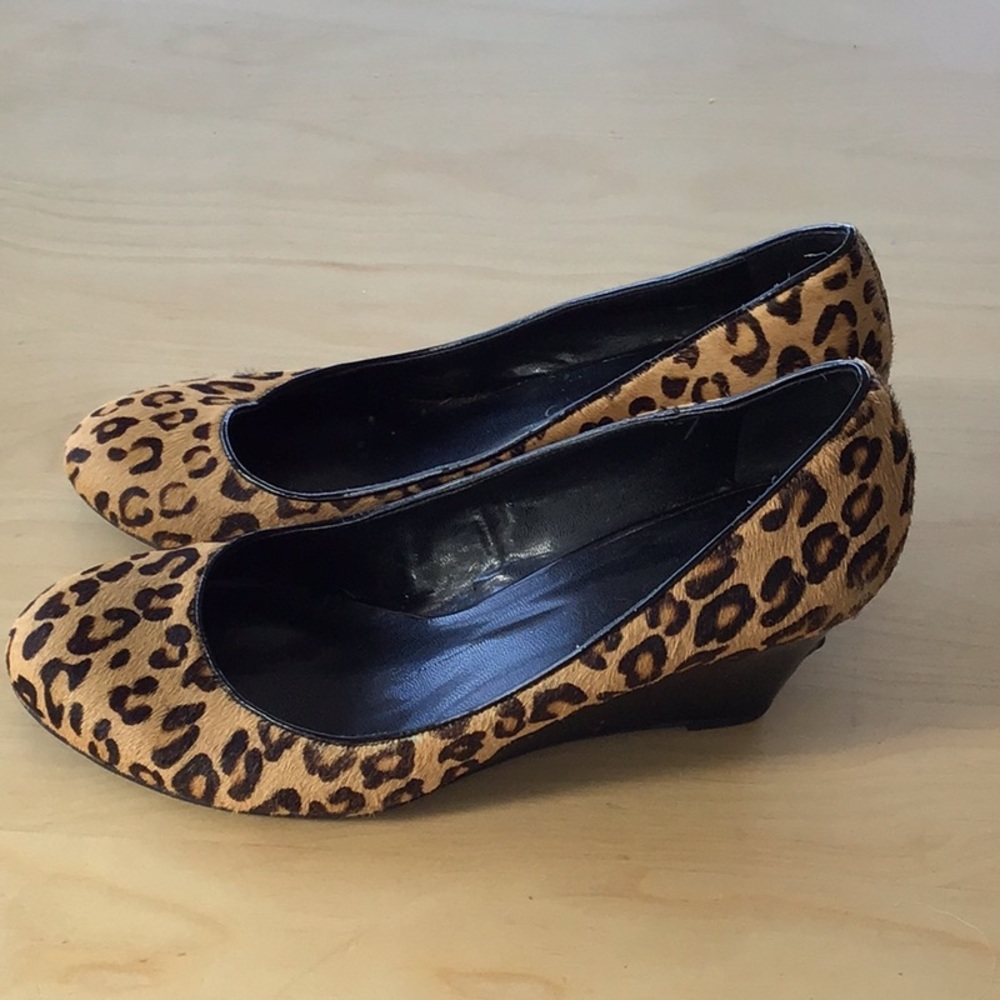 Franco sarto leopard wedge